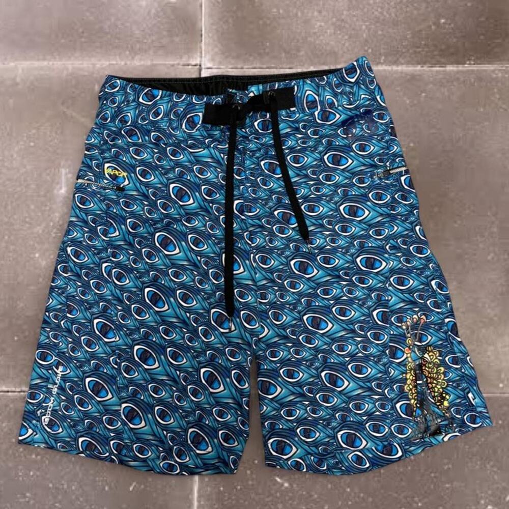 Trippy psychedelic swim trunks vintage